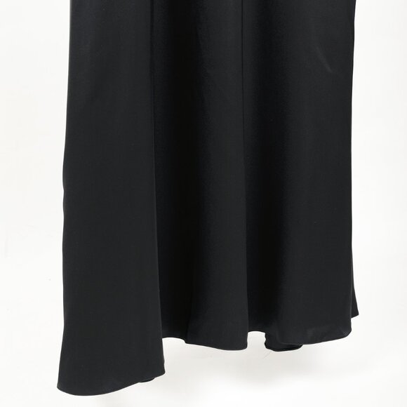 Rochas Black Silk Charmeuse Ruffle Evening Gown - Picture 6 of 10